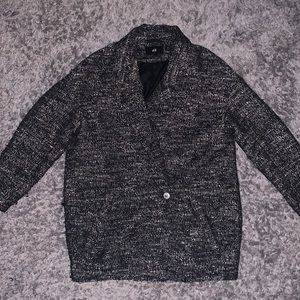 H&M Black and White Blazer Coat